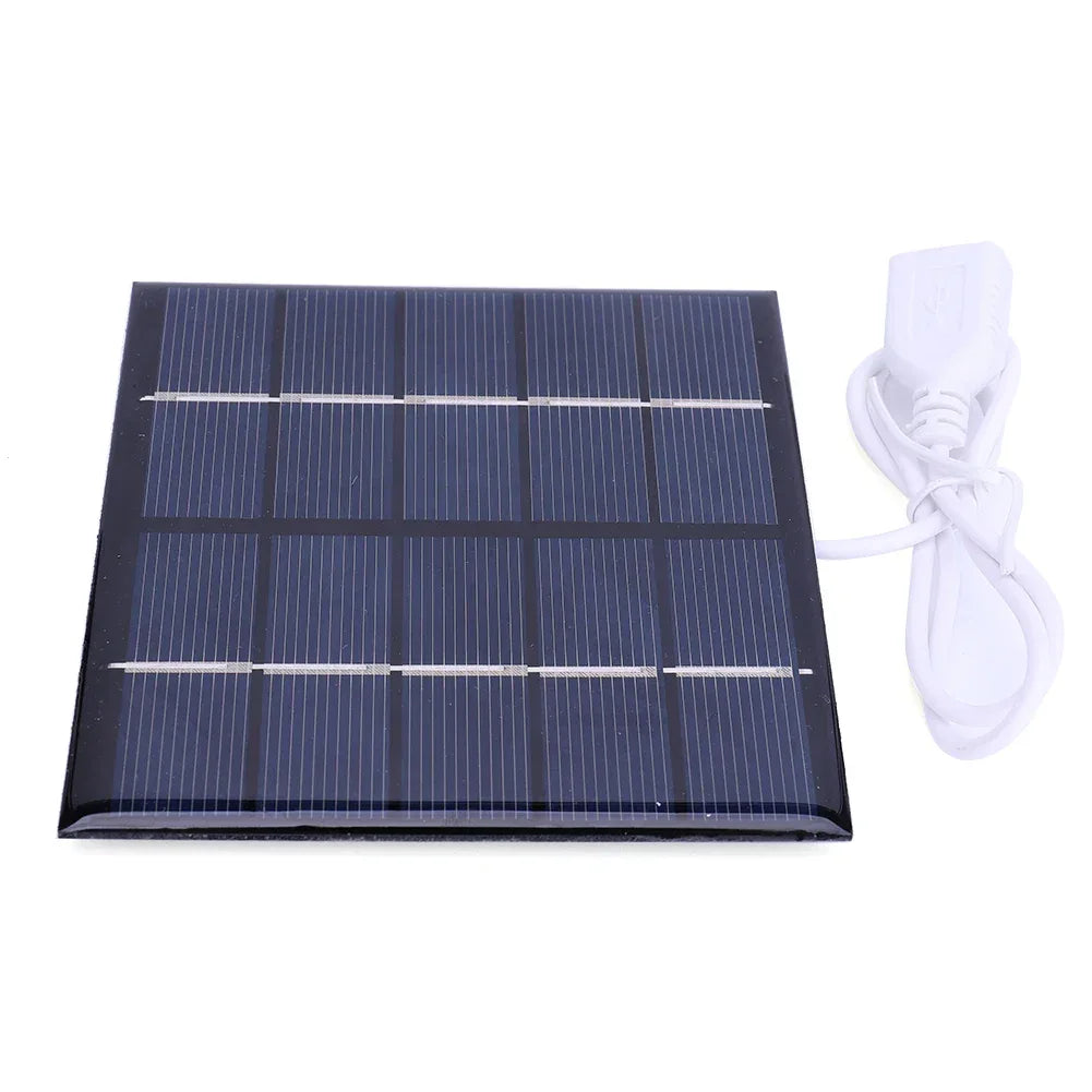 3/5W Battery Charger Solar Panel USB Output Polycrystalline Solar Panel Mobile Power Supply Lightweight for Charger 3.7V Battery