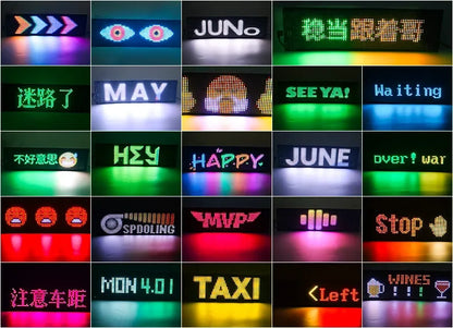 LED Scrolling Advertising Display RGB USB App Bluetooth DIY Devil Eye Overlength Matrix Pixel Panel Pattern Animation Display