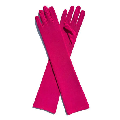 Ladies Mittens Milk Silk Stretch Ladies Gloves Festival Party Group Show Bar Dance Dress Up Gloves 45Cm Long Gloves C013