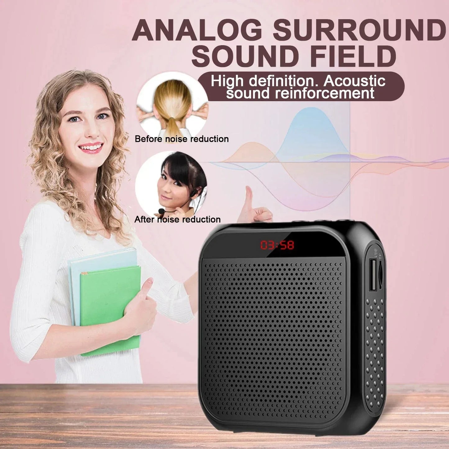Bullhorn Megaphone Shop Voice Sound Audio Amplifier For Portable Speaker With Microphone Megafon Loudspeaker Teacher Amplified