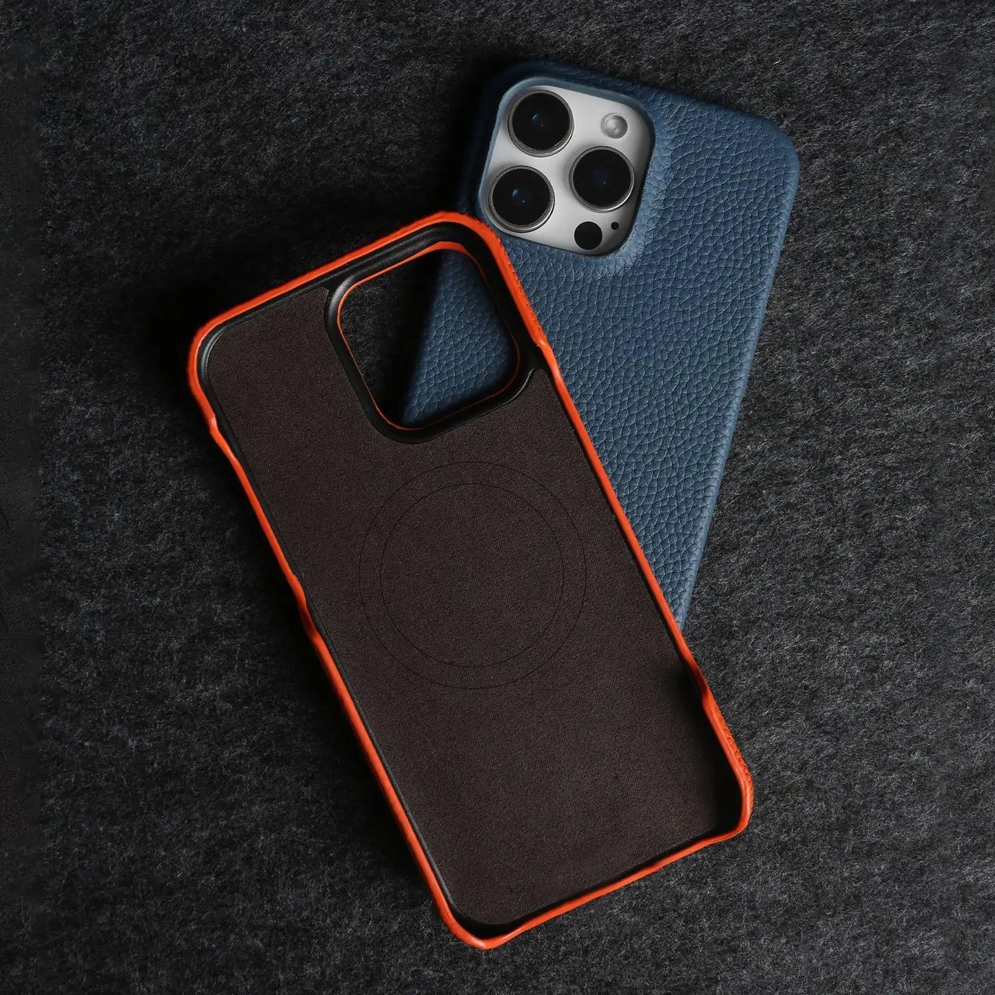 Premium Magnetic Genuine Leather Case For iphone 16 Pro Max 15 14 13 12 11 Wireless Charge Magnet Magsafe Cover Shockproof Coque