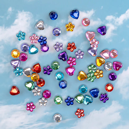 1PCS Bling Crystal PVC Shoe Charms Flower Heart Shaped Gem DIY Accessories Shoe Decorations Charms Transparent Diamond