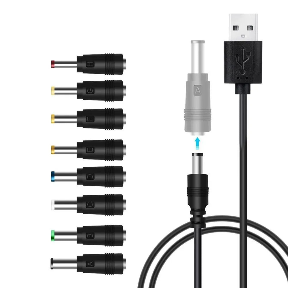 USB To DC Power Line 6.3/5.5/4.0/3.5 Circular Hole Fan Sound Desk Lamp Toy Cleanser Charging Line  Extension Cord Power Cord