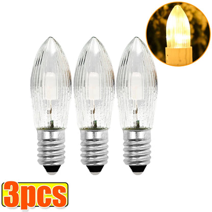 Warm-White E10 Tapered Candles Light Bulbs LED Replacement Bulbs for Lights Candle Arch Bathroom Kitchen Home Lamps Bulb Decor