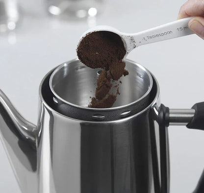 1.8L Electric Coffee Percolator 12 Cup Stainless Steel Coffee Pot with Keep Warm Function Reusable Filter Basket Coffee Maker
