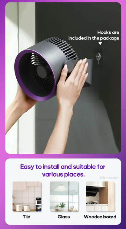 4000mAh Electric Fan Portable Cordless Air Circulator Desktop Wall Mount Ceiling Fan Air Cooler Home Silent Ventilation Fan