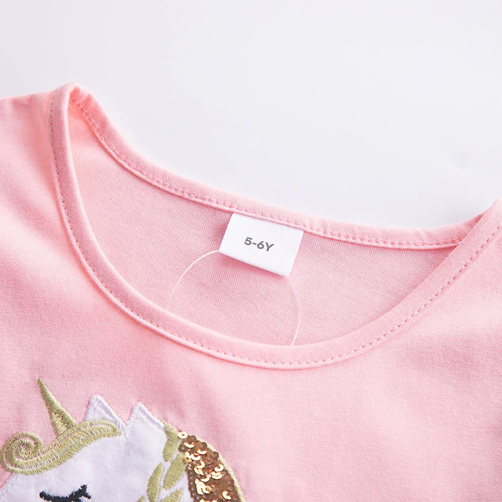 Girls' Unicorn Dress: Children's Spring/Summer New Sleeveless Embroidered Party Dress SH1696