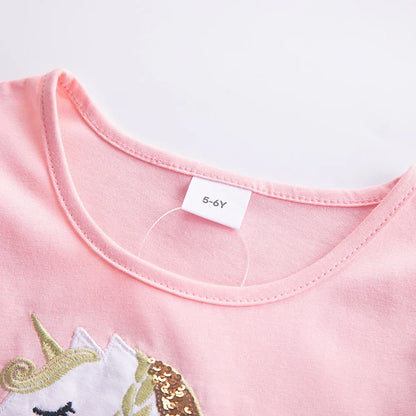 Girls' Unicorn Dress: Children's Spring/Summer New Sleeveless Embroidered Party Dress SH1696