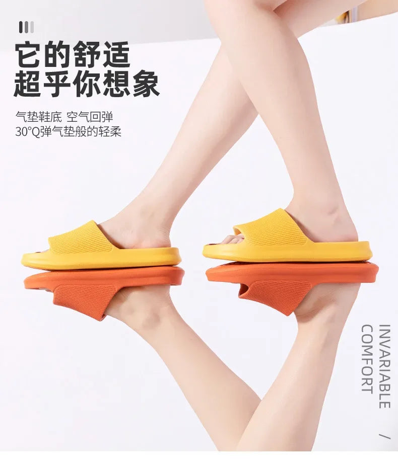 Youpin Thick Platform Women Bathroom Home Slippers Cloud Slippers Soft Sole EVA Indoor Slides Sandals Summer Non-slip Mi