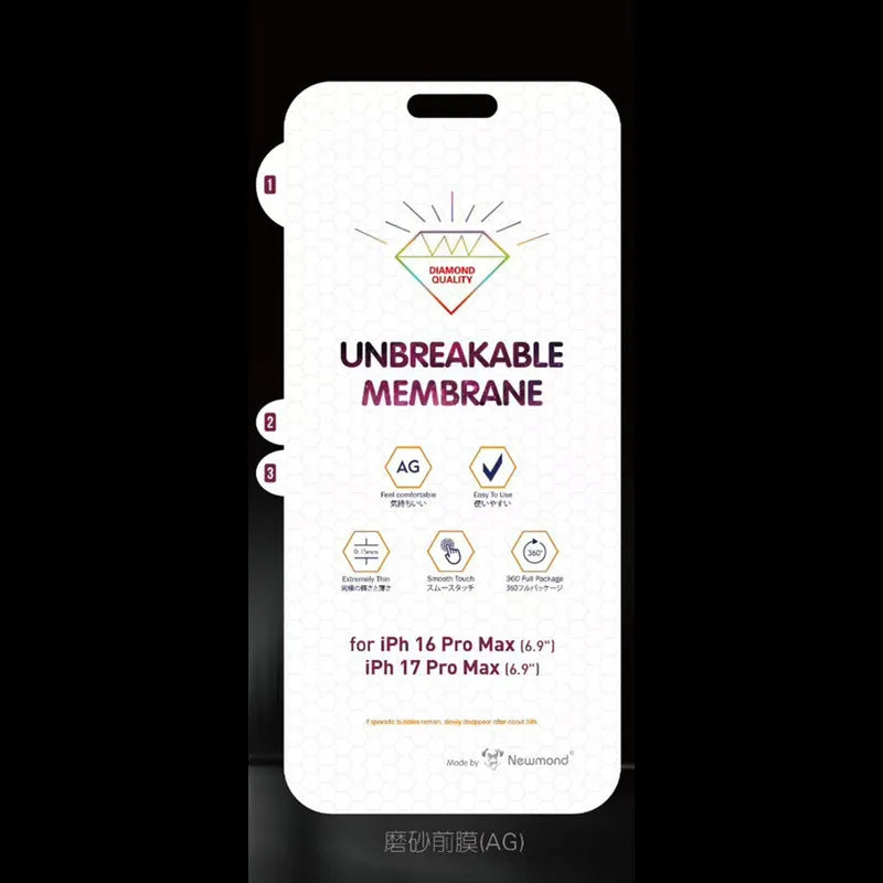 2pcs/set HD Matte Transparent Soft Hydrogel Film Screen Protector for iPhone 17 Air Pro Max Front Back UNBreakable Membrane Film