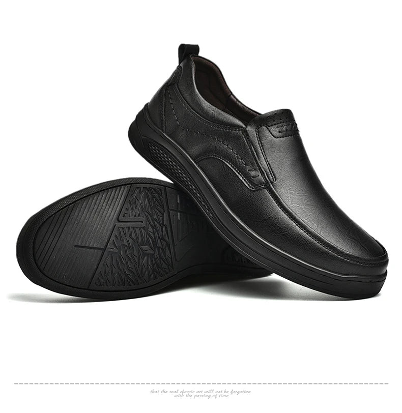 Genuine Leather Men's Shoes Comfortable Outdoor Casual Shoes High Quality Cow Leather Handmade Business Men Flats Shoe For Men