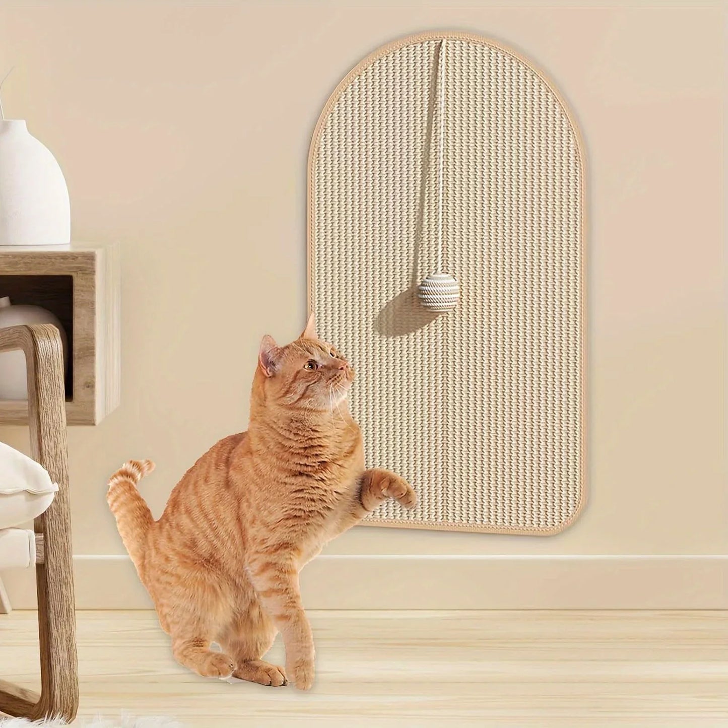 Durable Sisal Cat Scratch Pads, Cat Wall Pads, Sofa Claw Grinding Pads, Scratch Board Wall Stickers Cat Pet Toys Pet Accessories