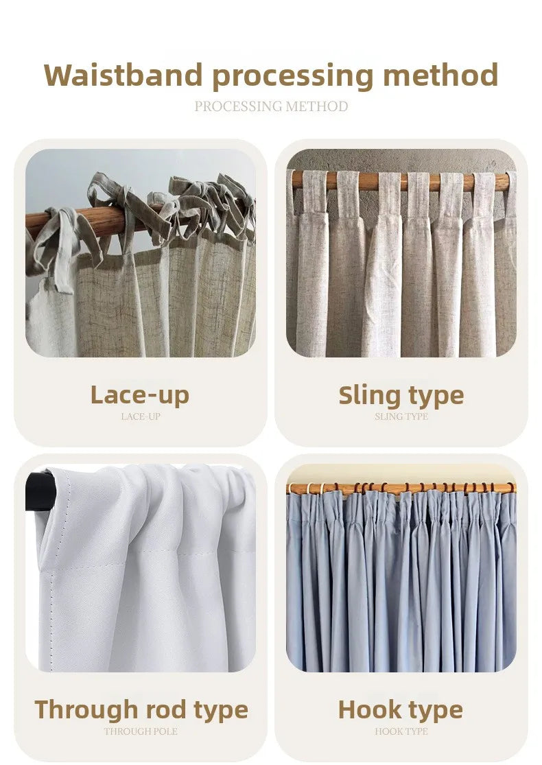 Modern Simple New Solid Color High-precision Short Curtain Finished Blackout Curtain Kitchen Partition Curtain Coffee Curtain.