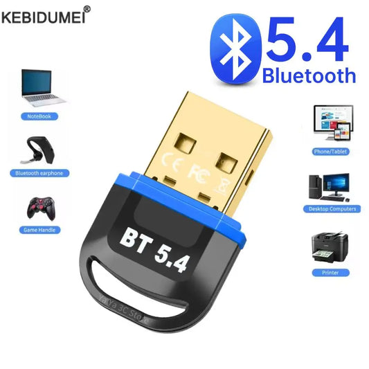USB Bluetooth 5.4 Adapter Transmitter Receiver Bluetooth Audio Bluetooth Dongle Wireless USB Adapter for Computer PC Laptop by PDG ibma