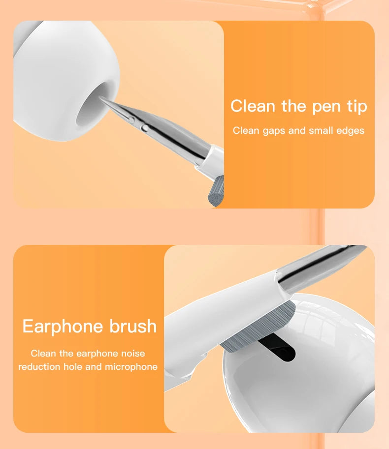 20 in 1 Cleaning Kit Computer Keyboard Cleaner Brush Earphones Cleaning Pen For Headset IPad Phone Cleaning Tools Keycap Puller
