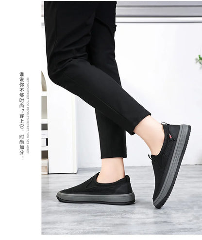 Men's mesh shoes 2026 summer new solid color versatile single shoe breathable soft sole lightweight casual shoes