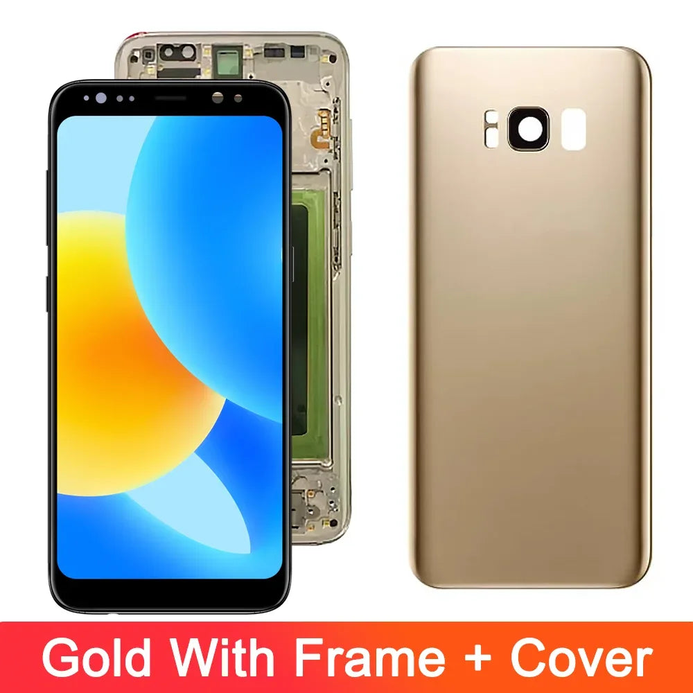 TFT Screen For Samsung Galaxy S8 LCD With Frame G950F G950U Touch Screen Repairment Parts Assembly Display Without Fingerprints