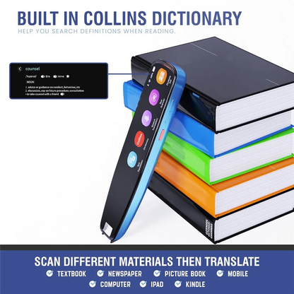 Efficient-Scan Reader Pen,16GB Collins Dictionary Scanner Translator Scanning Pen OCR Digital Voice Translator Device