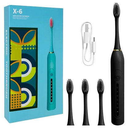 Electric Toothbrush Charging Six Speed Smart Sonic  for Adults and Children with Ultra Fine Soft Bristles Waterproof Portable