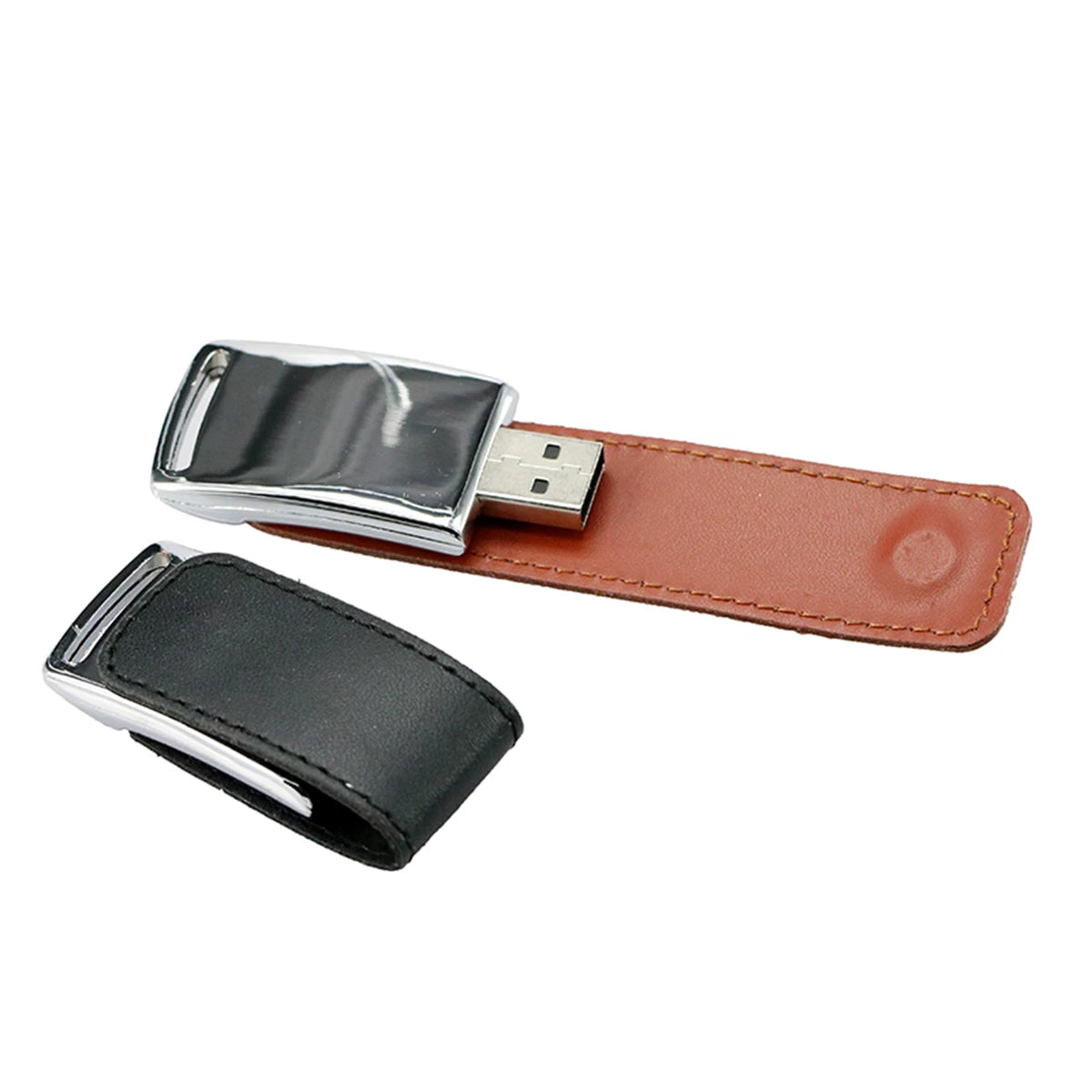 Pendrive 256GB USB Flash Drive Leather with Metal Keychain 64GB 32GB 8GB Business Usb Memories Disk 128GB Pen Drive Memory Stick