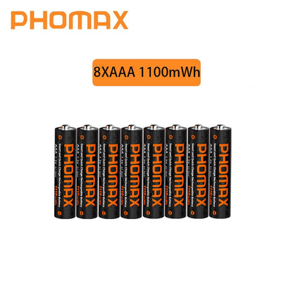 PHOMAX New Fast Charger&Rechargeable Battery,1.5V AA 4200mWh & AAA 1110mWh Lithium Battery  For  Remote Control Mouse SmartDoor