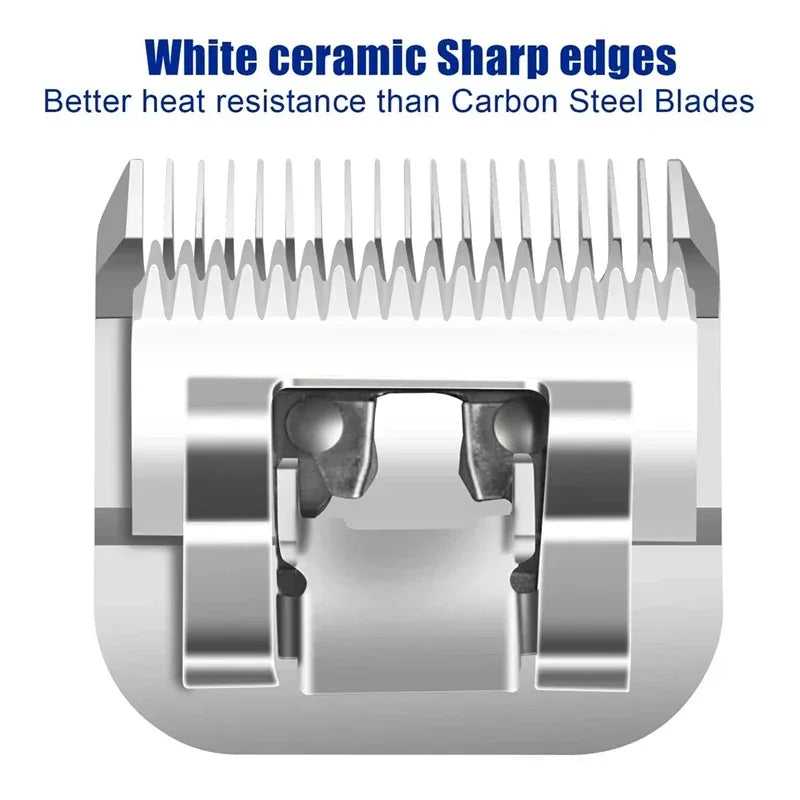 Pet Dog Cat Detachable Ceramic Blade Compatible with Andis,Oster A5 & 76,Wahl KM 10 Series Animals Grooming Clippers