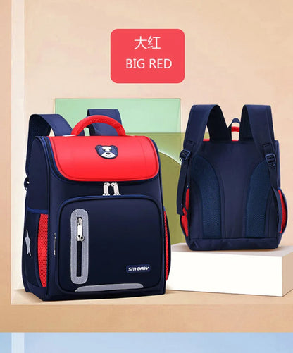 Lightweight Kids Backpack 1 3 6 Grade Spine Protection Reflective Space School Bag for Elementary Students