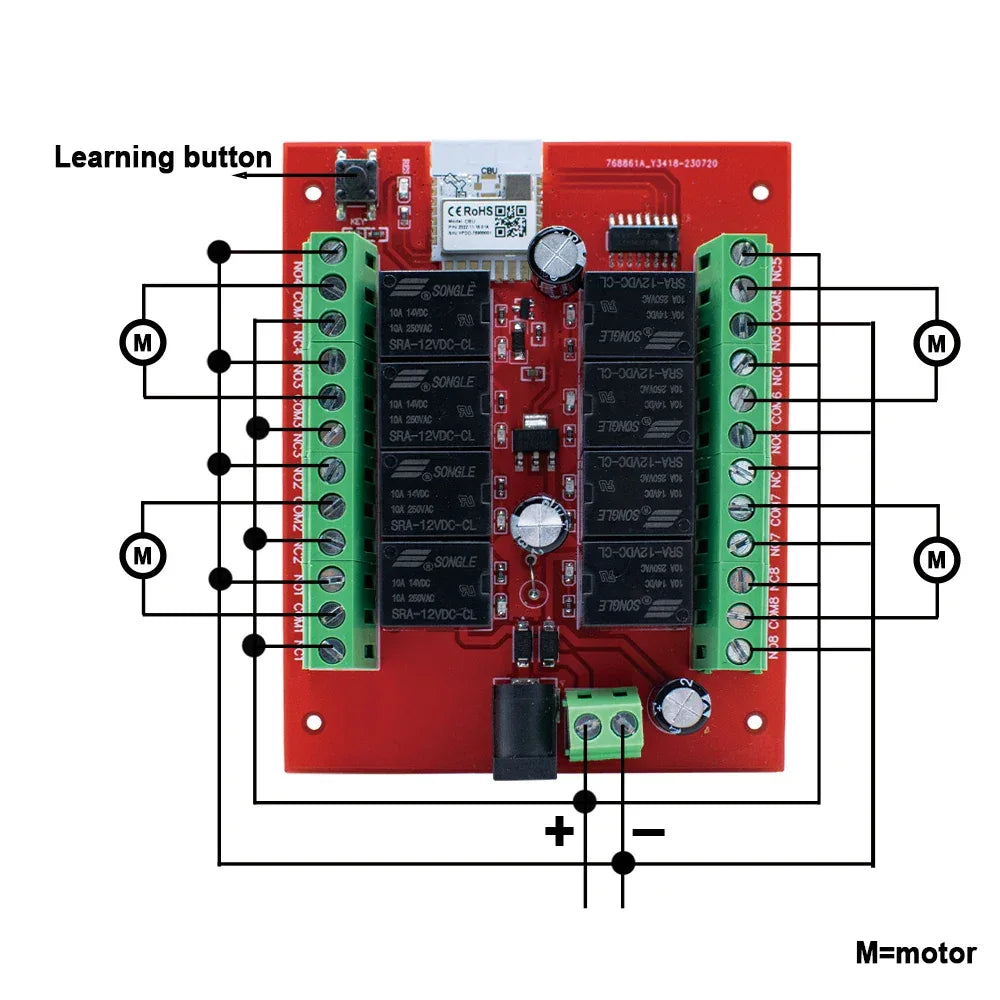 8CH Tuya Wifi Switch Module DC 12V 24V 8 Channels Wireless Relay Module APP Remote Control DIY Smart Home Automation