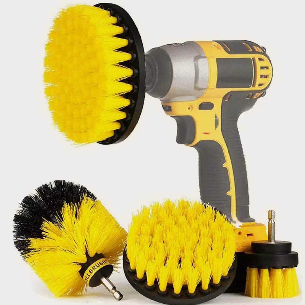 3Pcs/Set Electric Scrubber Brush Drill Brush Kit Plastic Round Cleaning Brush for Carpet Glass Car Tires Nylon Brushes