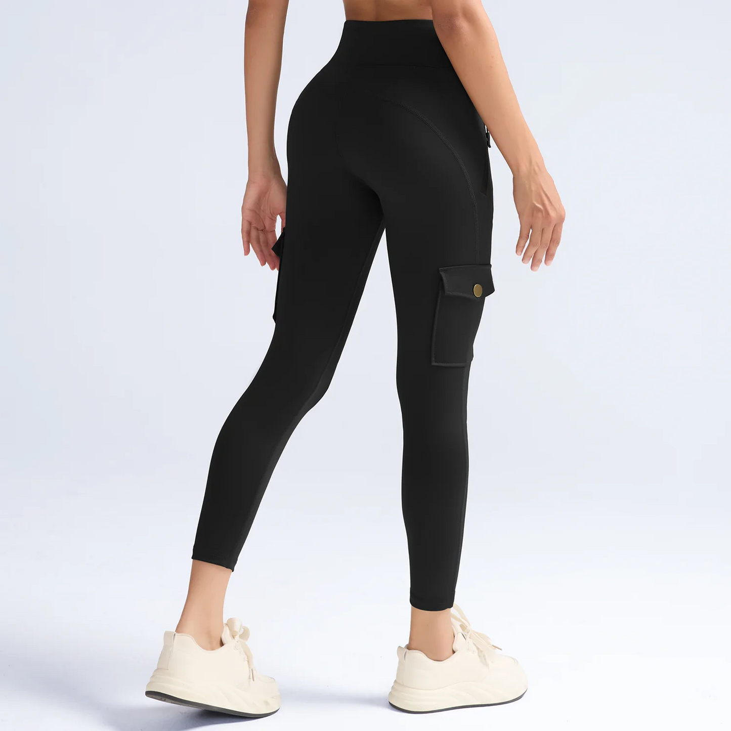 1/3 PCS Washed Print Work Pocket Women Leggings Elastic Butt Lifting Fitness Tights 2025 New Athletic Pants Fashion Streetwear