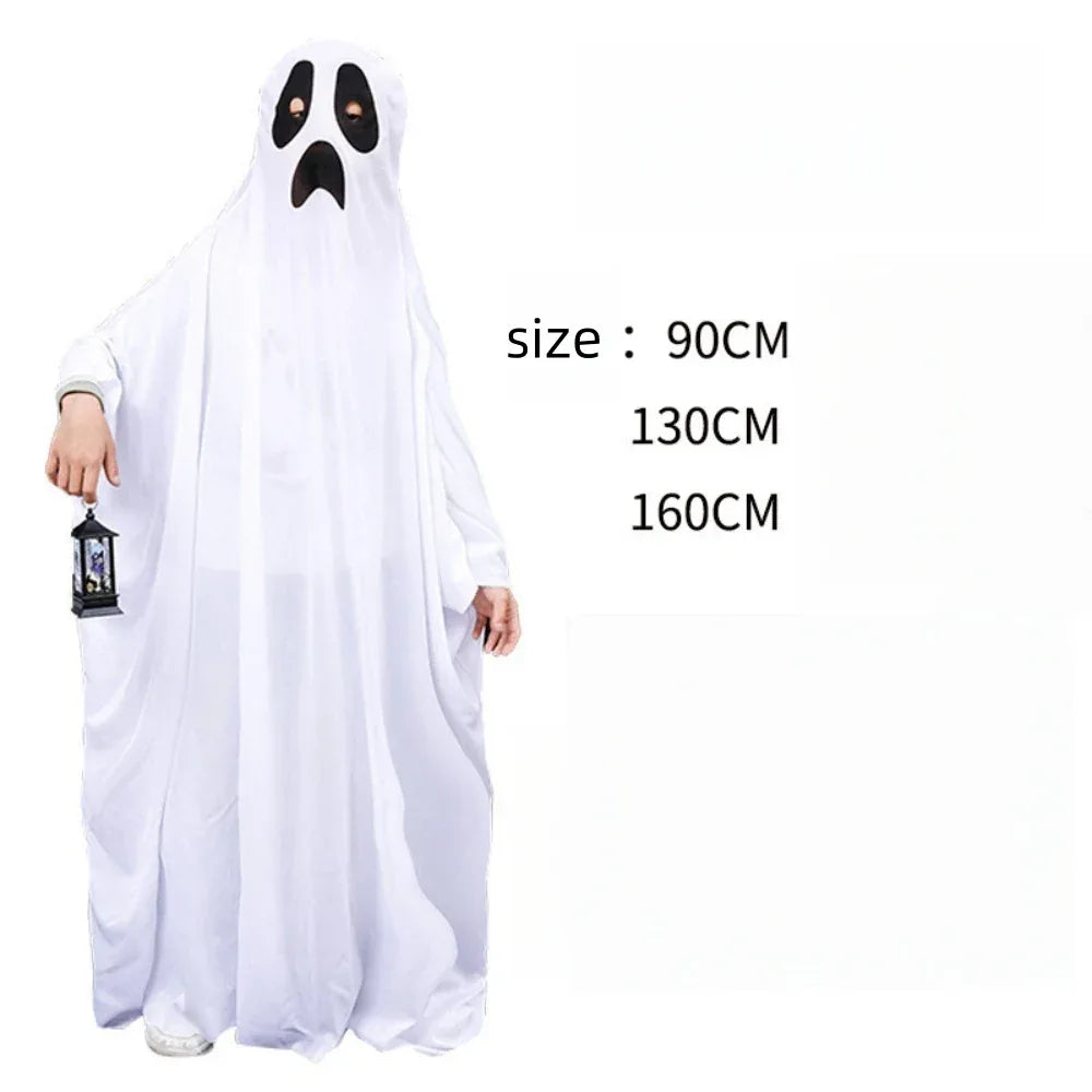1 set of Halloween Cloak Party White Clothes Masquerade Kids Funny Ghost Cloak Halloween Ghost Festival Prank Party Decoration