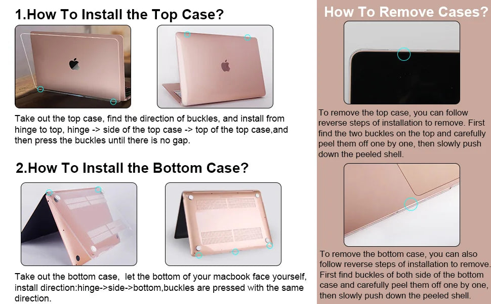 Laptop Case for Macbook Air 13 A2337 2020 M1 Chip Pro 13 A1278 2022 M2 Air 13.6 M2 for Macbook Pro 14 case M4 2023 M3 Pro 16