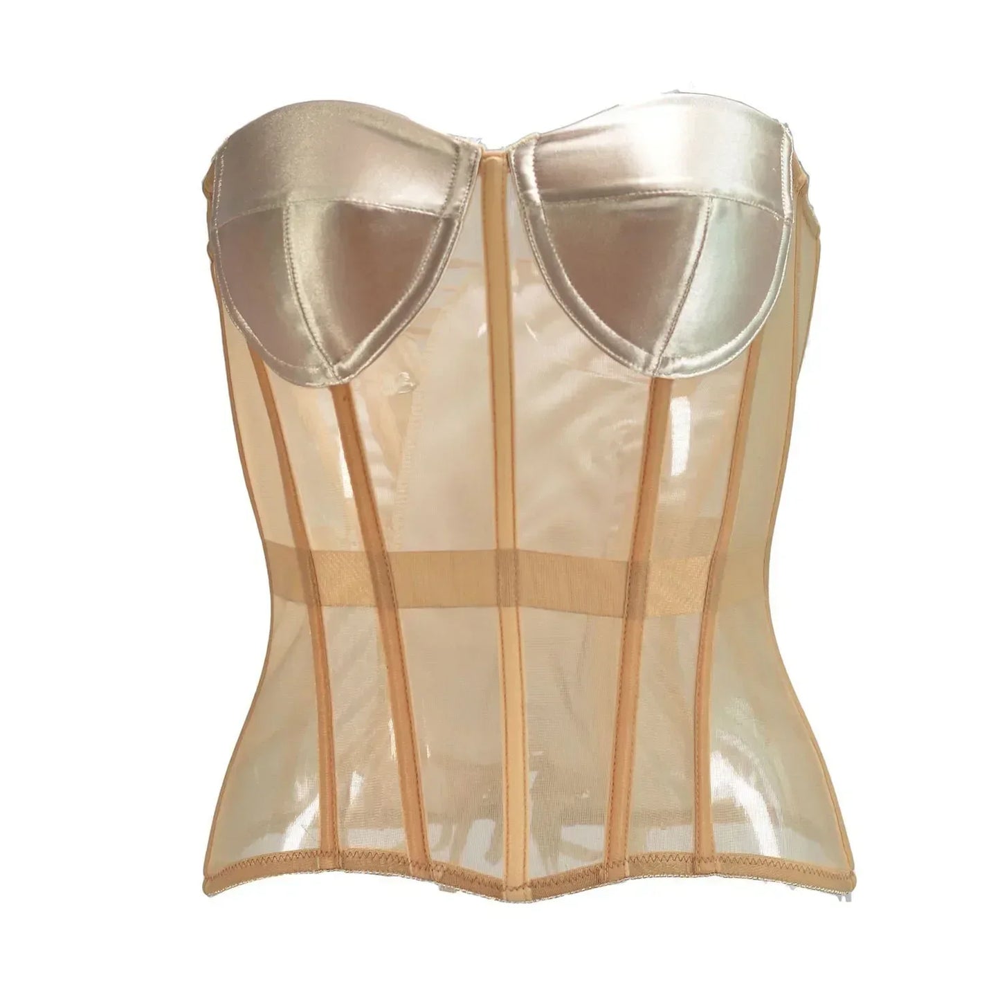 Sexy Thin Body Shaper Underwear Corset Waist Trainer Lingerie Lace Corsets Perspective Mesh Shapewear Women Fashion Clothes Faja