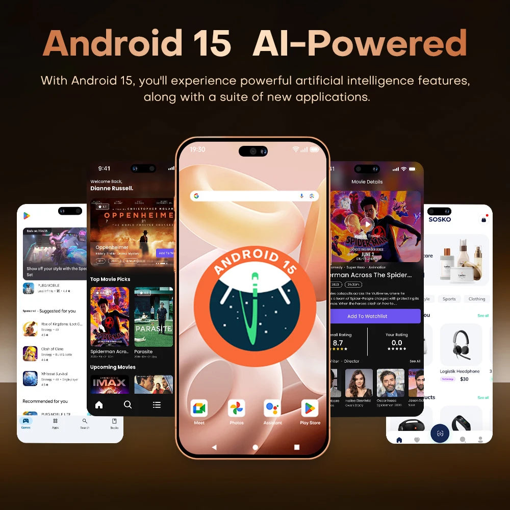 Hot 2026 High Quality i17 Pro Max Original Intelligent 4G 5G Dual Card Dual Standby System Global Version 8000mAh Battery