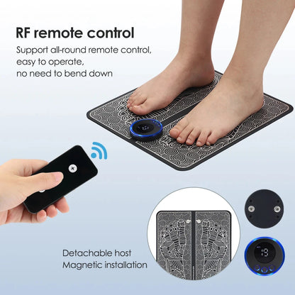 Foot Massager EMS Rechargeable Massage Mat Foot Relaxation Pads Electric Foot Massage Tool To Relieve Sore Feet Home Fitness