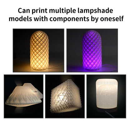 3D Printer DIY Model LED Lamp Kit 001 For Bambu Lab A1/A1mini/P1S/P1P/X1C USB White/Cold/Warm Light For Bambu Lab LED Lamp Kit