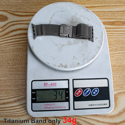 100% Titanium Band for Apple Watch Ultra 3/2 49mm Series 11 10 9 8 7 6 SE 3 Natural Titanium Milanese Loop Strap for iWatch 46mm