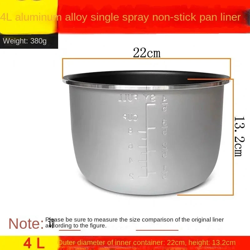 Electric pressure cooker liner multicooker bowl 4L 5L 6L liter non-stick pan double spray thickening