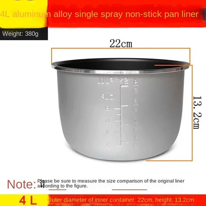 Electric pressure cooker liner multicooker bowl 4L 5L 6L liter non-stick pan double spray thickening