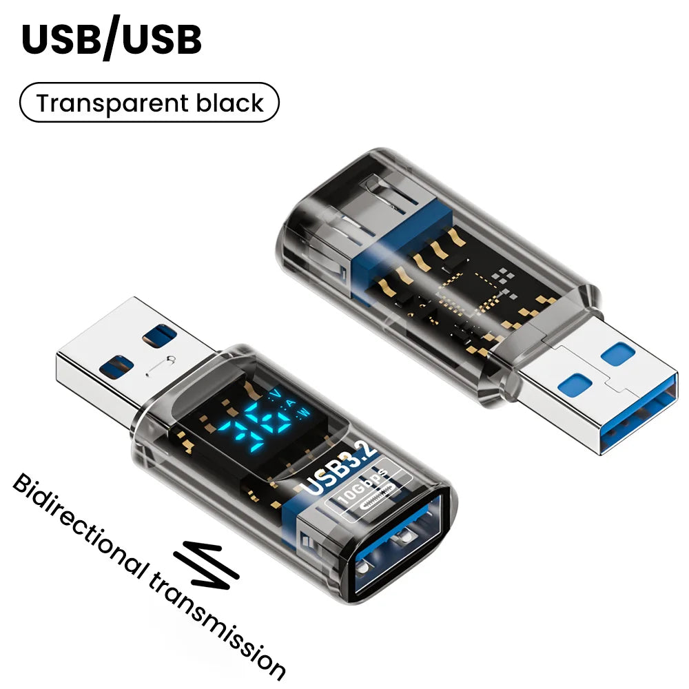 120W USB 3.2 Digital Display Adapter 10Gbps USB 3.2 to Type C Adapter USB Male To USB Female Converter For PC Laptop OTG Adapter
