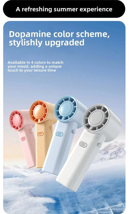 Mini Portable Neck Fan Foldable USB Rechargeable Handheld Fan Hands-Free Cooling for Travel Outdoor Summer