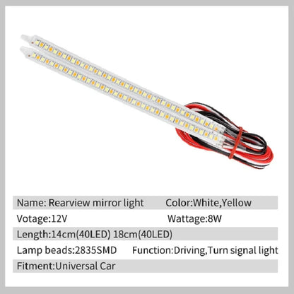 Car Rearview Mirror Indicator Lamp DRL Streamer Strip Flowing Turn Signal Lamp LED Car Light Source Turn Signals For Cars
