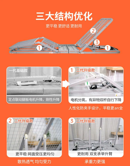 Electric Nursing Mattress for Elderly Bedridden - Auto - Rollover Assist in Standing Up Lift - Bed Function Ideal Tatami FYMS