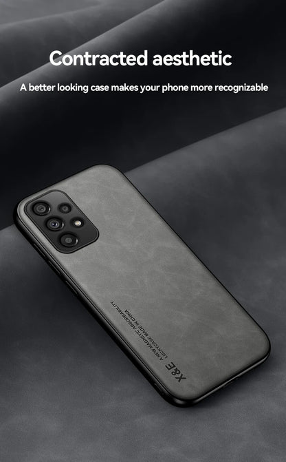 Hidden Iron Plate Magnetic Frosted Leather Phone Case For Xiaomi 17 Pro Max 15T 15 14 14T 13 13T 12 12T 11 11T Pro Back Cover