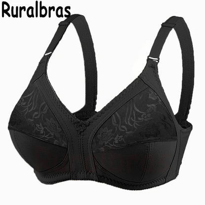 Ruralbras Sexy Women's Bras Wireless Full Coverage D/E/F for Plus Size Non Padded Comfort Soft Bra Minimizer Top Female Lingerie