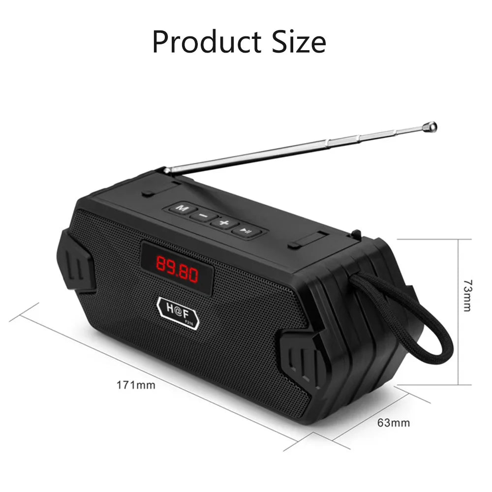 Portable Wireless Speaker Bluetooth-compatible Outdoor USB Speakers With FM Radio For Receiver AUX TF MP3 LoudspeakerPhone PC