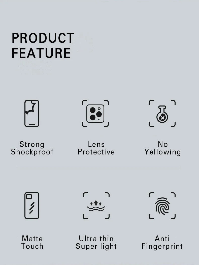 Luxury Shockproof Armor Matte Case For iPhone 11 12 13 Pro Max XR XS X 7 8 Plus SE Mini Silicone Bumper Clear Hard PC Cover