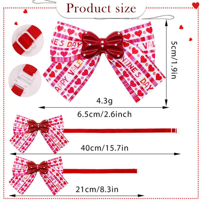 50/100pcs Small Dog Cat Bowties Neckties Fashion Valentine's Day Love Pet Bow Ties For Dogs Grooming Dog Puppy Grooming Products