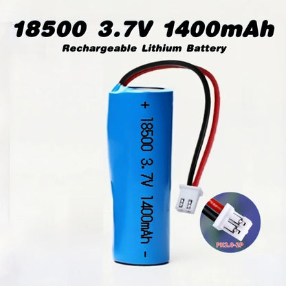 2PCS 18500 3.7V 1400mAh Rechargeable Lithium Battery with Connector Wires for Flashlight Remote control car Wireless keyboard