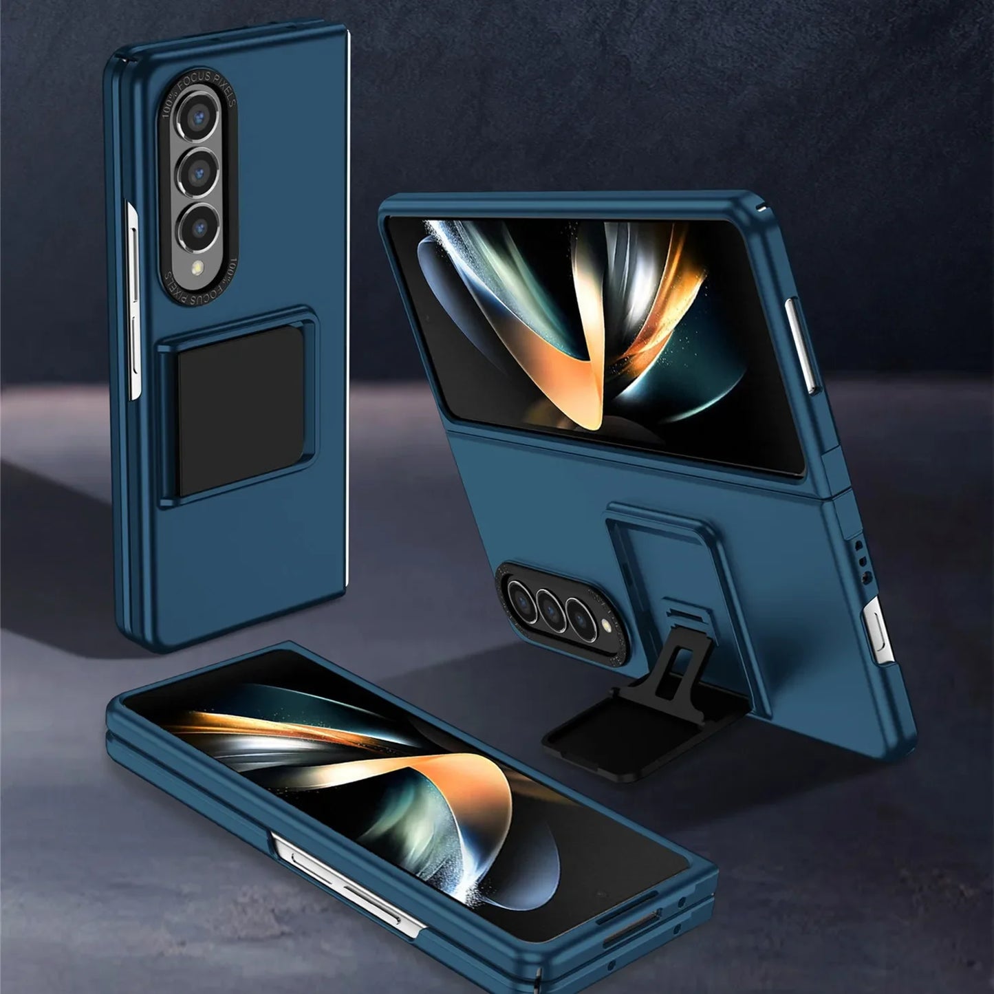 Anti-Shock Portable Stand Case for Samsung Galaxy Z Fold 7 6 4 5 5G fold7 fold6 Fold5 Fold3 Fold4 Fold 3 Phone Accessories Capa